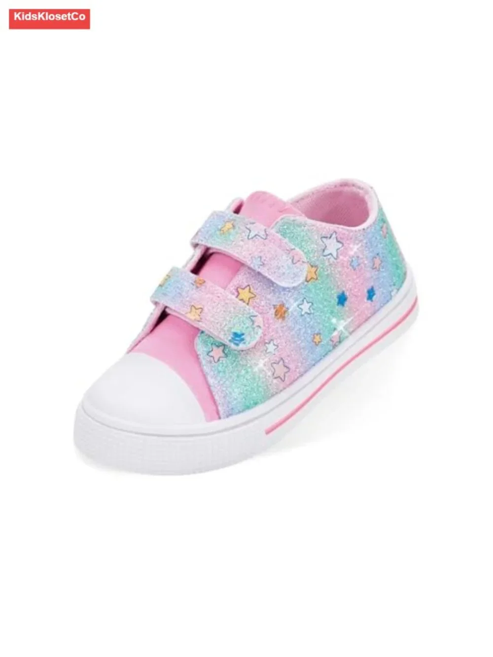 Toddler Kids Canvas Sneakers Low Top Hook Loop Walking Shoes